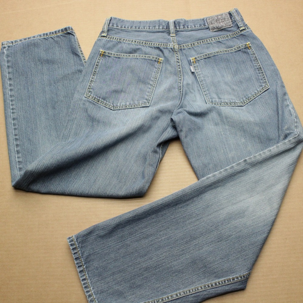 Levis Vintage Silver Tab Baggy Jeans Mens Sz 31x32 Medium Wash Loose Denim Y2K - Picture 4 of 9